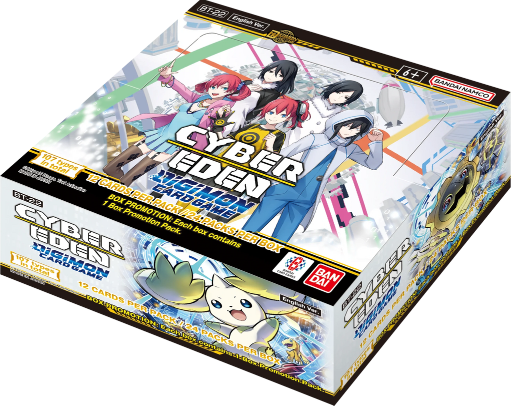  Digimon Card Game BT22 Cyber Eden Booster Display mit 24 englischen Packs
