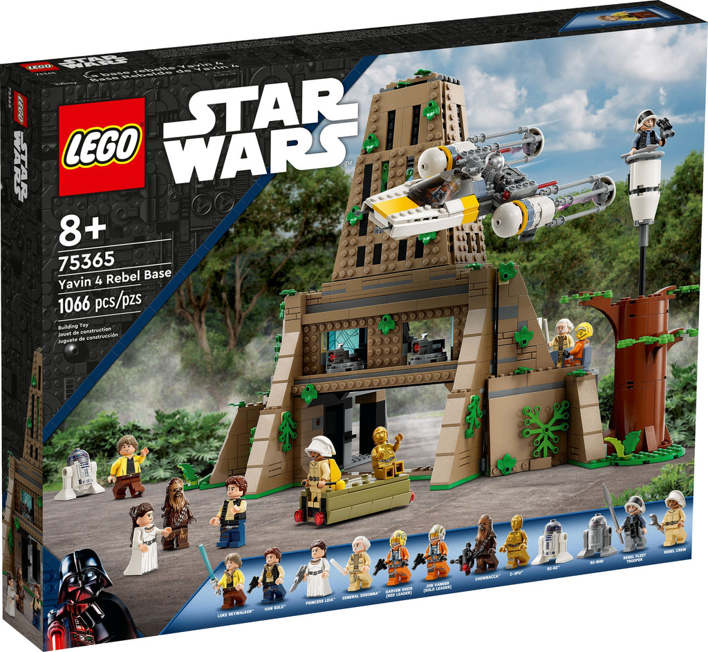 LEGO Star Wars 75365 Rebellenbasis auf Yavin 4 mit Minifiguren und Y-Wing